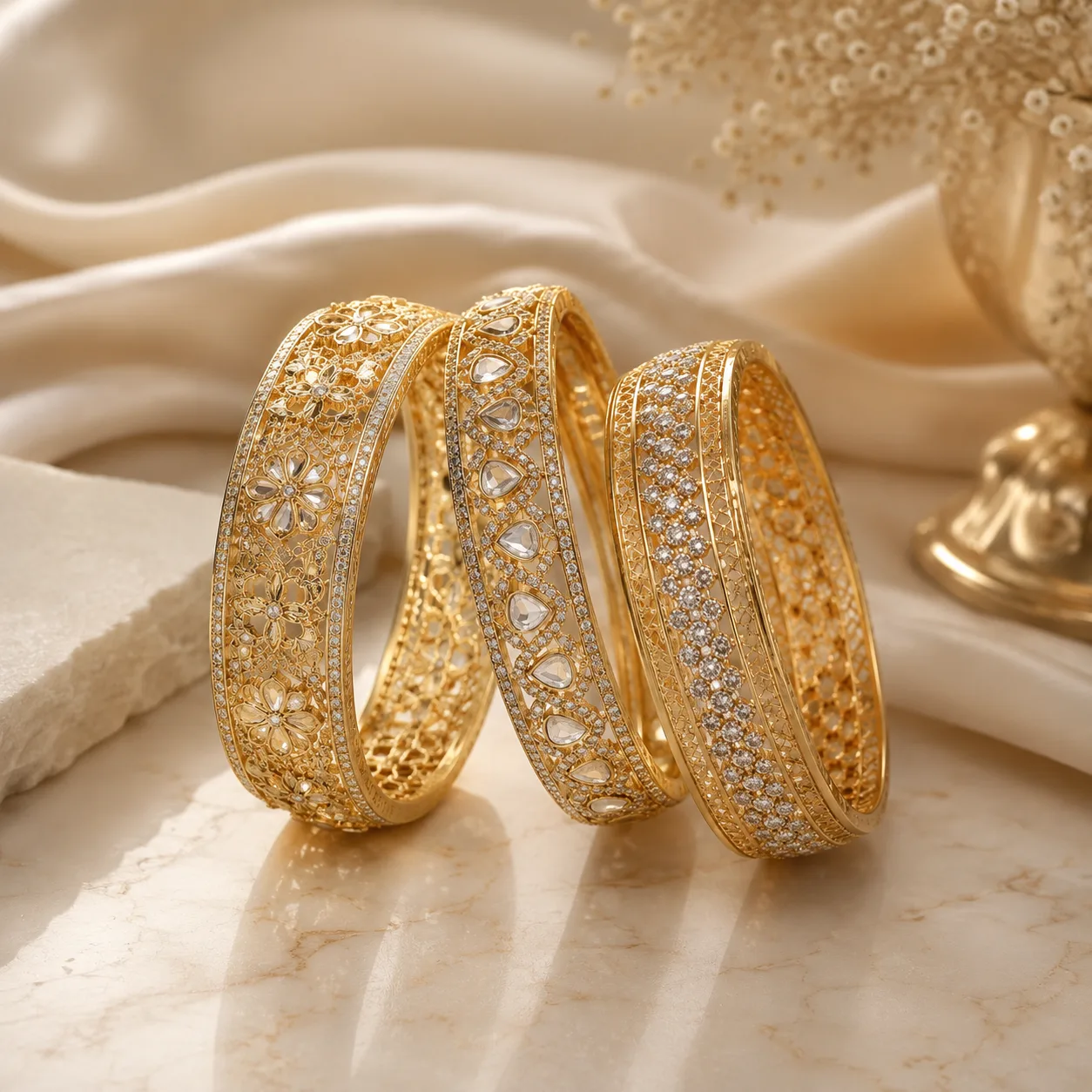 Gold bangles pair