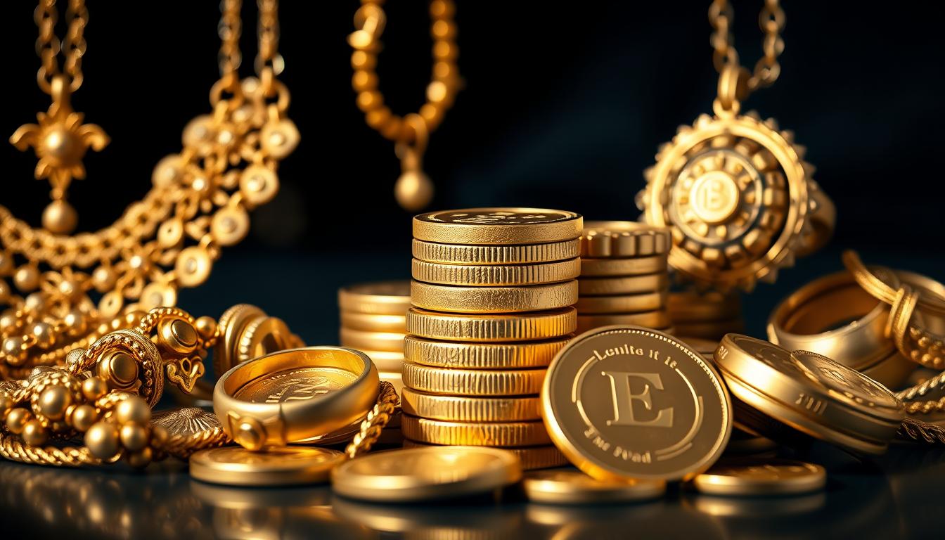 Gold coins and jewellery