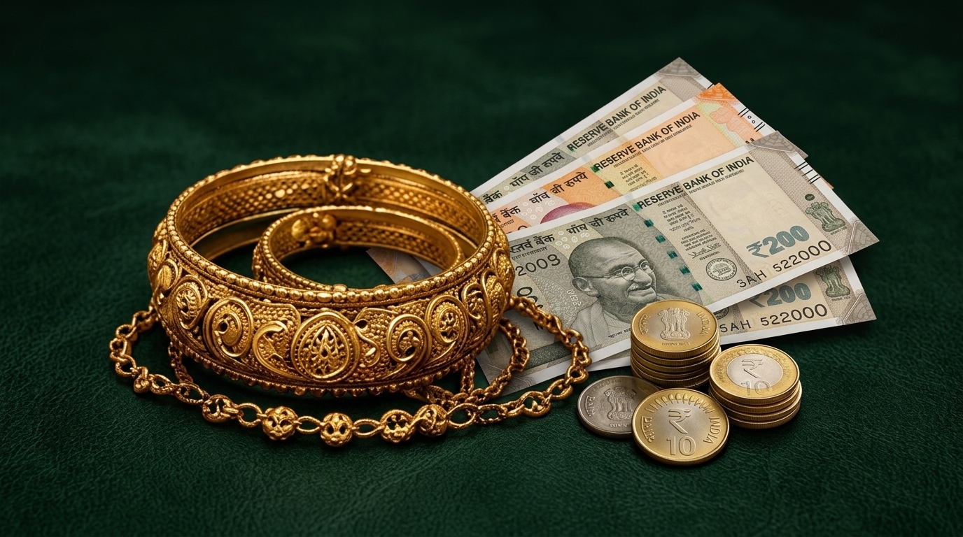 Gold and rupee