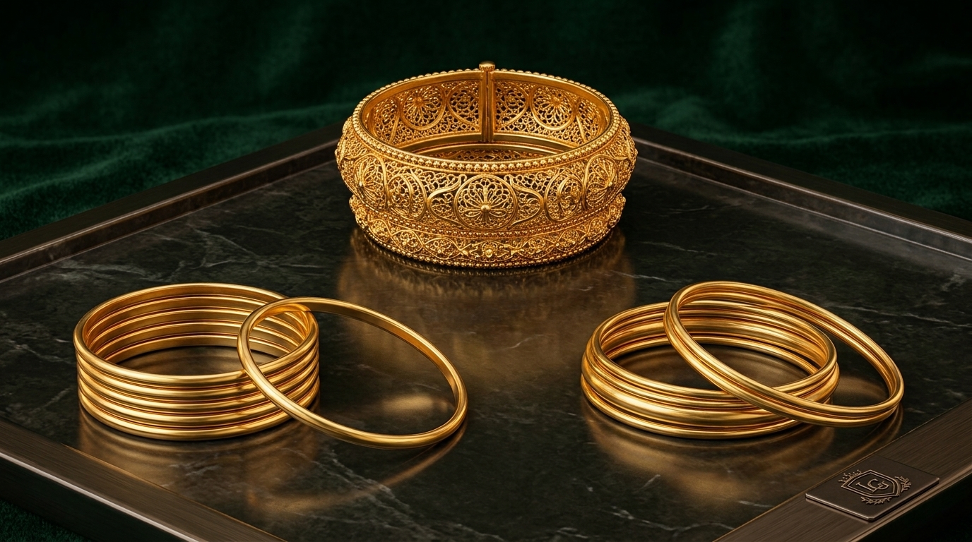 Old gold bangles